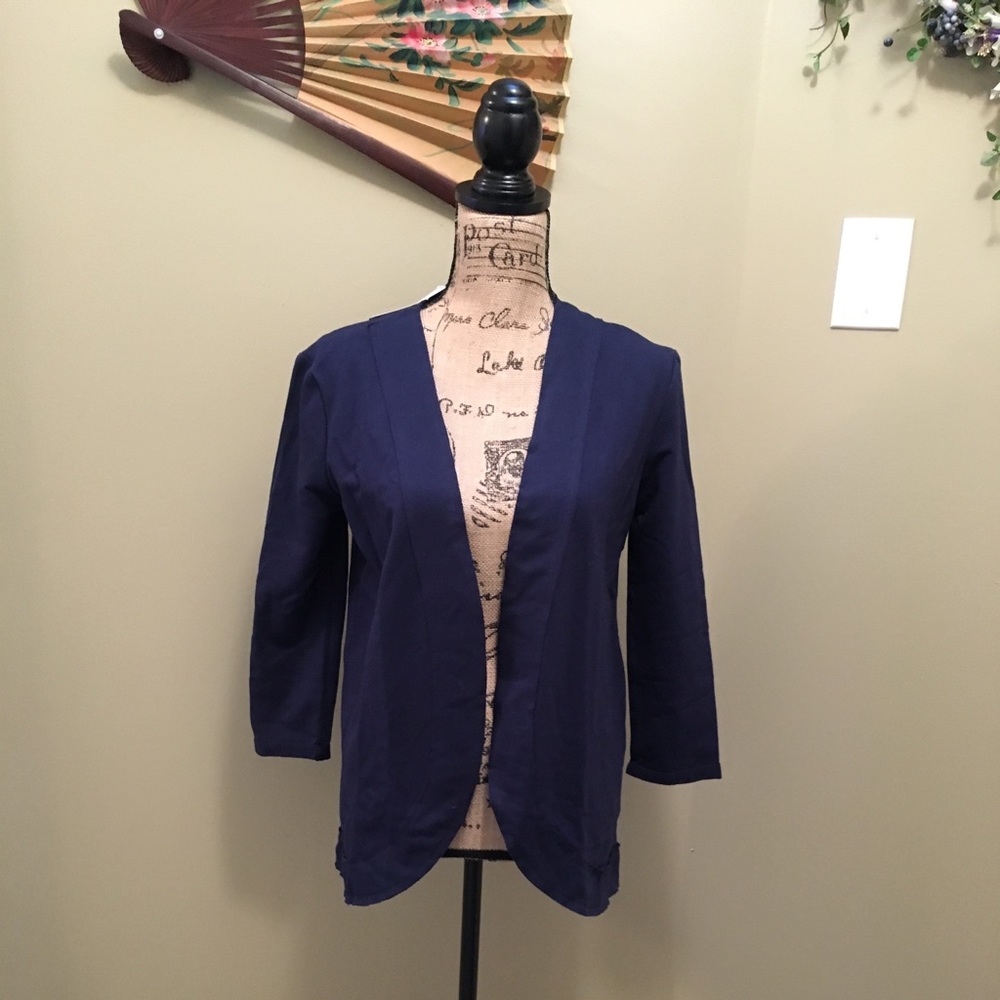 NWT Navy Cardigan Jacket Sz M by o’nommo